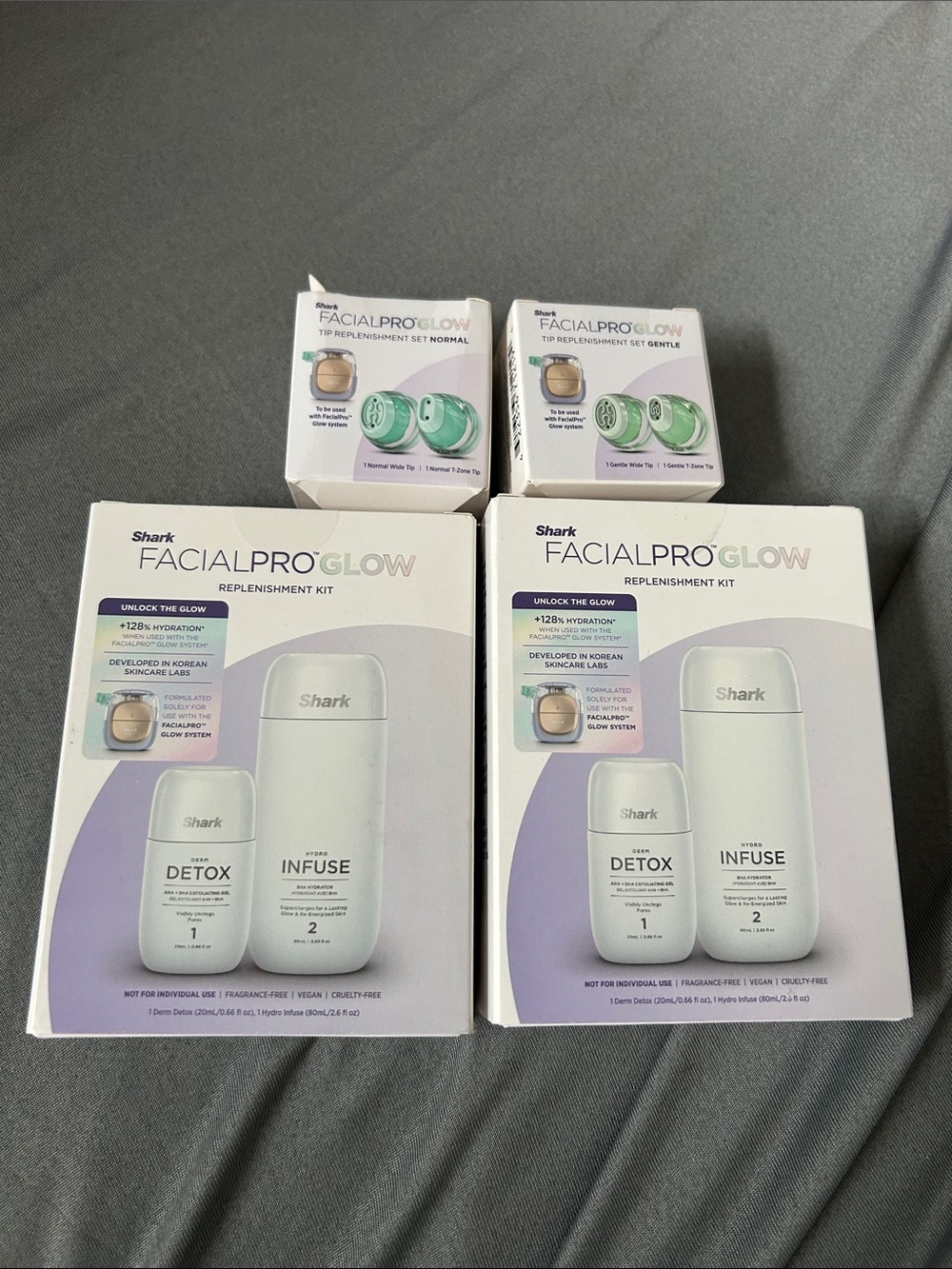 Shark FacialPro Glow Replenishment Kit – White (Detox & Infuse)